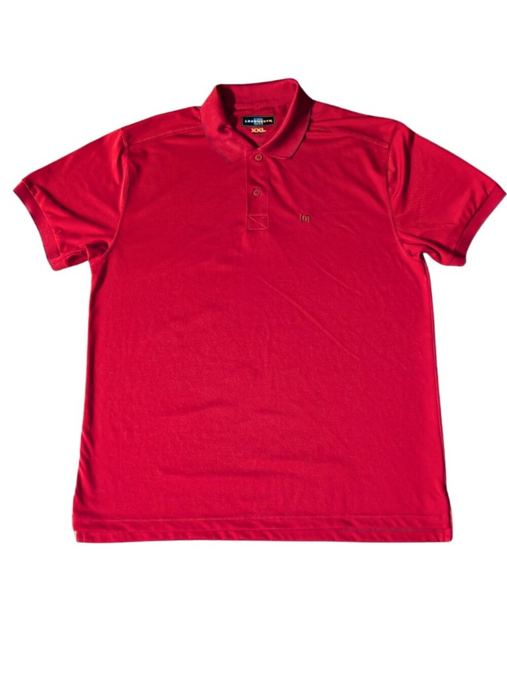 Loudmouth Golf Red Performance Moisture Wicking Sport Polo Shirt Men's XXL LM